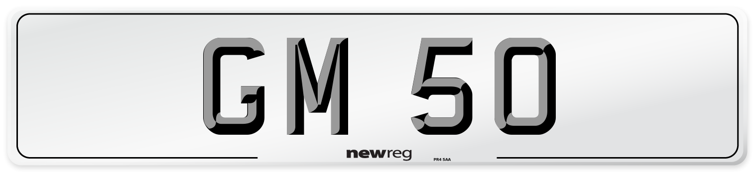 GM 50 Number Plate from New Reg